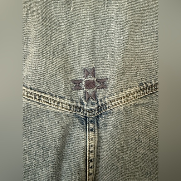 Reformation Kacey Musgraves Deeper Well Denim Pearl Snap Shirt Jacket by Small - Picture 11 of 14